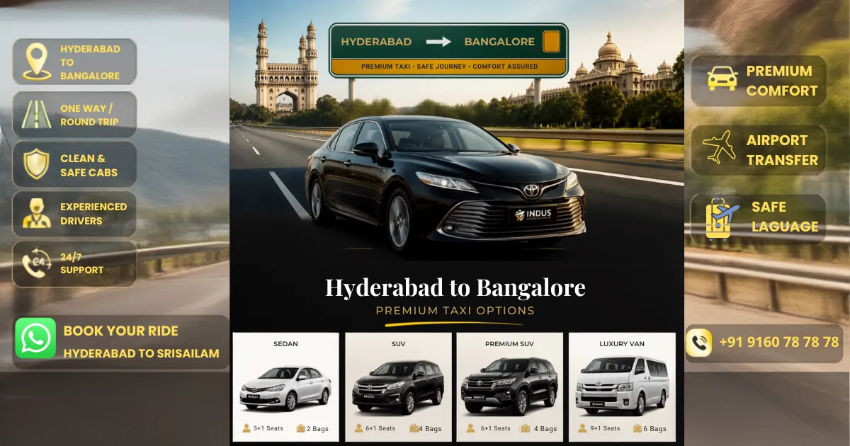 Hyderabad to Bangalore Taxi
