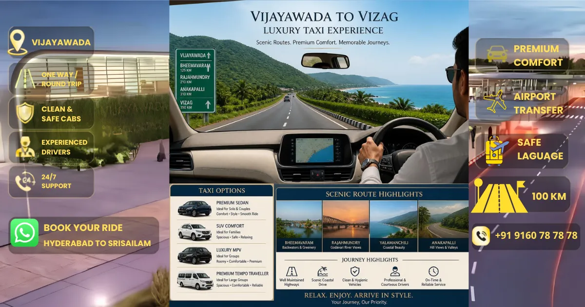 Vijayawada to Vizag Taxi