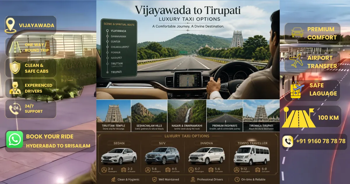 Vijayawada to Tirupati Taxi