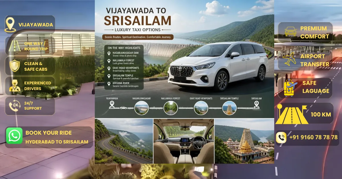 Vijayawada to Srisailam Taxi