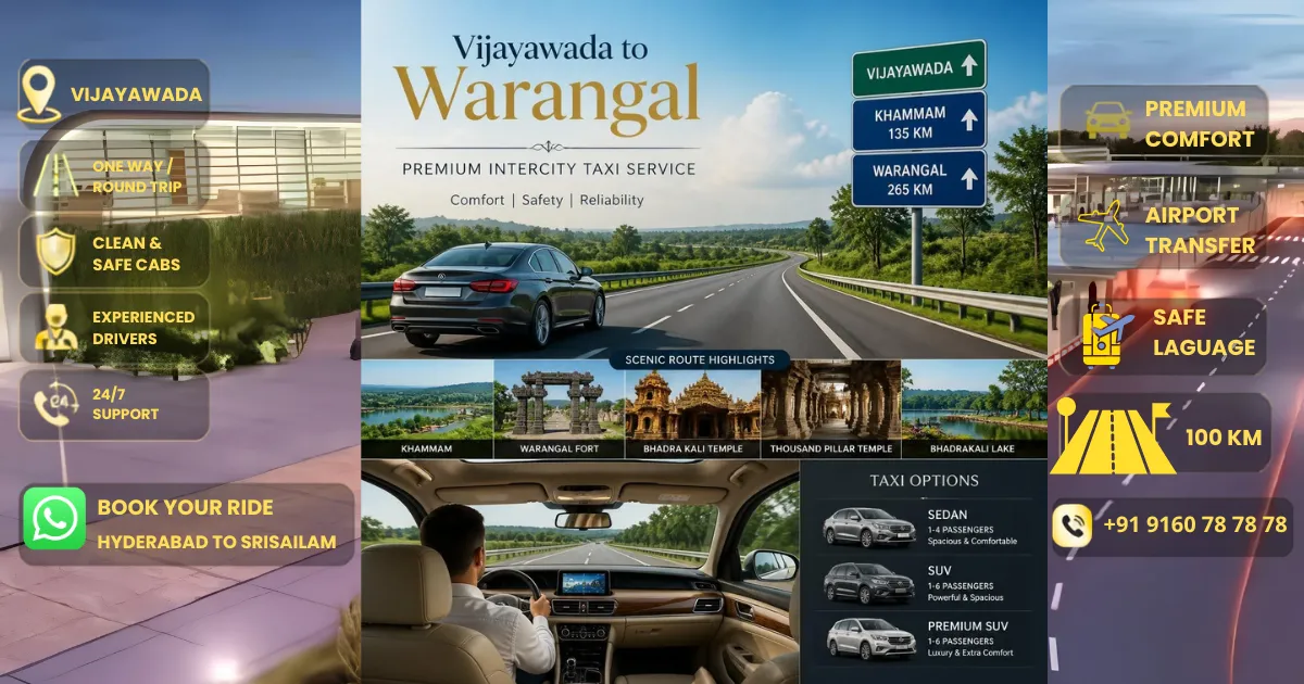 Vijayawada to Warangal Taxi