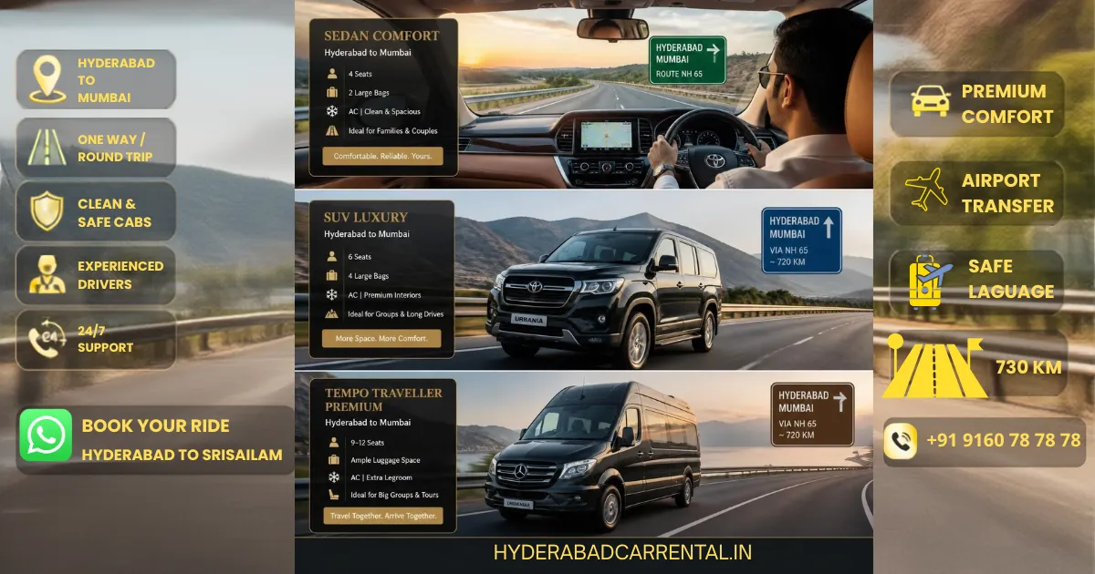 Hyderabad to Pune Taxi Service