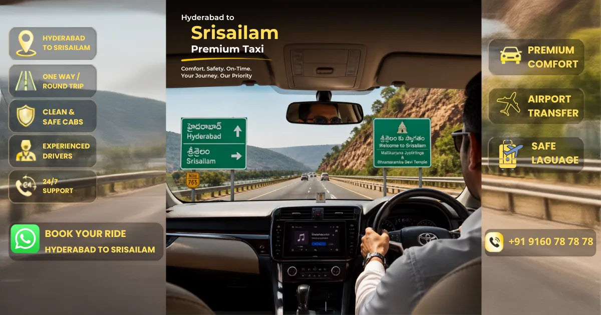 Hyderabad to Srisailam taxi