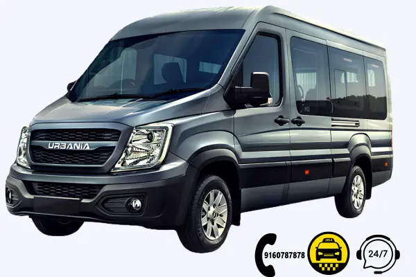 Urbania van for group Hyderabad car rental and outstation cabs.